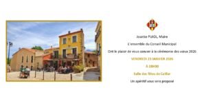 carton invitation voeux de la mairie 23 janvier 2026